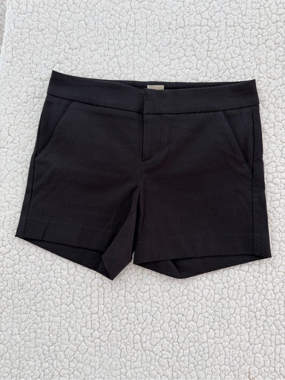 ecru Black High-Waist Tailored Women's Shorts